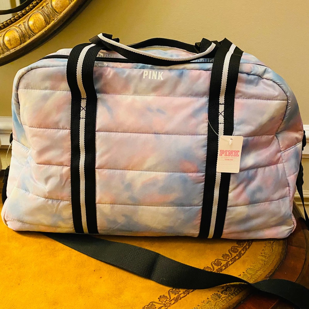 Victoria's Secret PINK Tie Dye Duffle Bag NEW - Picture 6 of 12